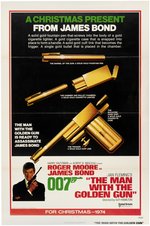 JAMES BOND - THE MAN WITH THE GOLDEN GUN CHRISTMAS ADVANCE ONE SHEET MOVIE POSTER.