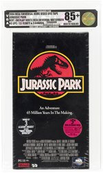 JURASSIC PARK VHS (1994) VGA 85+ NM+ (VERTICAL OVERLAP/WHITE MCA UNIVERSAL WATERMARK/NO UPC/$5 REBATE & 3 AWARDS/GOLD LEVEL).