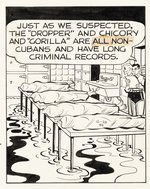 DICK TRACY OCTOBER 1958 DAILY STRIP ORIGINAL ART BY CHESTER GOULD.