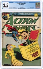 ACTION COMICS #57 FEBRUARY 1943 CGC 2.5 GOOD+.