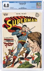 SUPERMAN #44 JANUARY-FEBRUARY 1947 CGC 4.0 VG.