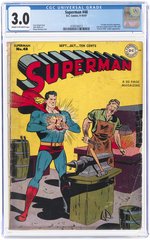 SUPERMAN #48 SEPTEMBER-OCTOBER 1947 CGC 3.0 GOOD/VG.