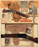 MARX ARCHIVES WANTED DEAD OR ALIVE JOSH RANDALL'S THE OFFICIAL MARE'S LAIG GUN & HOLSTER SET.