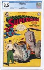 SUPERMAN #73 NOVEMBER-DECEMBER 1951 CGC 3.5 VG-.