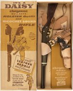 DAISY CHEYENNE BULLSEYE HOLSTER OUTFIT RICOCHET SOUND RIFLE DELUXE SET IN BOX.