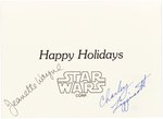 1977 LUCASFILM STAR WARS CORP. CHRISTMAS CARD.