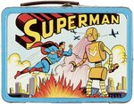 SUPERMAN ADCO 1954 CLASSIC METAL LUNCHBOX & THERMOS.