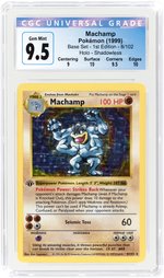 1999 POKÉMON BASE SET MACHAMP 8/102 HOLO 1ST EDITION CGC 9.5 GEM MINT.