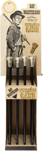 BAT MASTERSON TWIRLING CANE UNUSED STORE DISPLAY WITH CANES.