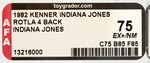 INDIANA JONES IN RAIDERS OF THE LOST ARK (1982) - INDIANA JONES SERIES 1/4 BACK AFA 75 EX+/NM.