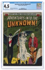 ADVENTURES INTO THE UNKNOWN #27 JANUARY 1952 CGC 4.5 VG+.