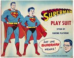 SUPERMAN PLAY SUIT BOXED 1954 OUTFIT WITH COMIC BOOK.