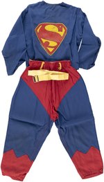 SUPERMAN PLAY SUIT BOXED 1954 OUTFIT WITH COMIC BOOK.