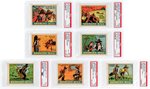 1936 R28 CARTOON ADVENTURES STRIP CARDS COMPLETE PSA-GRADED SET W/TARZAN & BUCK ROGERS (CURRENT #2 SET IN THE REGISTRY).