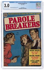 PAROLE BREAKERS #1 DECEMBER 1951 CGC 3.0 GOOD/VG.