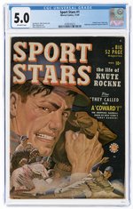 SPORTS STARS #1 NOVEMBER 1949 CGC 5.0 VG/FINE.