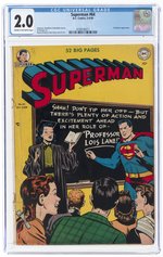 SUPERMAN #64 MAY-JUNE 1950 CGC 2.0 GOOD.