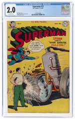 SUPERMAN #73 NOVEMBER-DECEMBER 1951 CGC 2.0 GOOD.