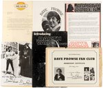 DAVE PROWSE LOT OF FAN CORRESPONDENCE & SIGNED FAN CLUB MATERIAL.