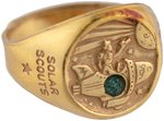 BUCK ROGERS SOLAR SCOUTS REPELLER RAY RING HIGH GRADE EXAMPLE WITH GLEAMING GOLDEN LUSTER.