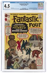 FANTASTIC FOUR #15 JUNE 1963 CGC 4.5 VG/FINE (FIRST MAD THINKER & AWESOME ANDROID).