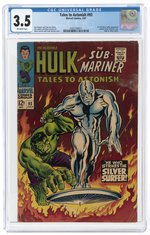 TALES TO ASTONISH #93 JULY 1967 CGC 3.5 VG- (INCREDIBLE HULK VS. SILVER SURFER).