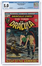 TOMB OF DRACULA #1 APRIL 1972 CGC 5.0 VG/FINE (FIRST DRACULA).