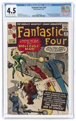 FANTASTIC FOUR #20 NOVEMBER 1963 CGC 4.5 VG+ (FIRST MOLECULE MAN).