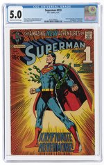 SUPERMAN #233 JANUARY 1971 CGC 5.0 VG/FINE.