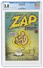 ZAP COMIX #0 1969 CGC 3.0 GOOD/VG.