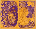 THE WHO & JIMI HENDRIX BILL GRAHAM FILLMORE CONCERT POSTCARD BG-68 & 69-PC-D.