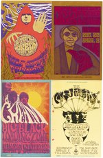 CREAM QUARTET OF BILL GRAHAM FILLMORE & WINTERLAND CONCERT POSTCARDS.