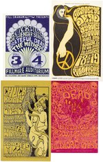 GRATEFUL DEAD QUARTET OF BILL GRAHAM FILLMORE & WINTERLAND CONCERT POSTCARDS.