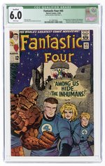 FANTASTIC FOUR #45 DECEMBER 1965 CGC QUALIFIED 6.0 FINE (FIRST LOCKJAW & INHUMANS).