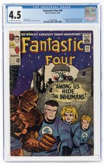 FANTASTIC FOUR #45 DECEMBER 1965 CGC 4.5 VG+ (FIRST LOCKJAW & INHUMANS).