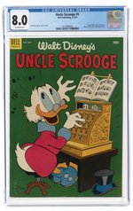 UNCLE SCROOGE #5 MARCH-MAY 1954 CGC 8.0 VF.