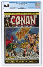 CONAN THE BARBARIAN #15 MAY 1972 CGC 6.5 FINE+.