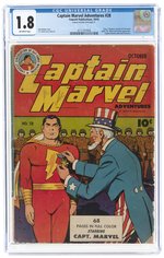 CAPTAIN MARVEL ADVENTURES #28 OCTOBER 1943 CGC 1.8 GOOD-.