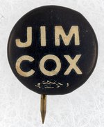 TINY JAMES "JIM" COX NAME BUTTON.