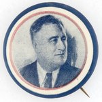 ROOSEVELT RWB LARGE PORTRAIT BUTTON.