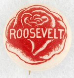 FRANKLIN ROOSEVELT RED ROSE BUTTON.