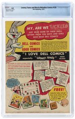 LOONEY TUNES AND MERRIE MELODIES COMICS #120 OCTOBER 1951 CGC 4.0 VG.