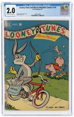 LOONEY TUNES AND MERRIE MELODIES COMICS #118 AUGUST 1951 CGC 2.0 GOOD.