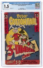 PETER COTTONTAIL THREE DIMENSIONAL COMICS #1 FEBRUARY 1954 CGC 1.5 FAIR/GOOD.