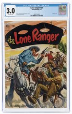 LONE RANGER #51 SEPTEMBER 1952 CGC 3.0 GOOD/VG.