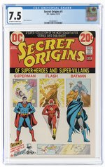 SECRET ORIGINS #1 FEBRUARY-MARCH 1973 CGC 7.5 VF-.