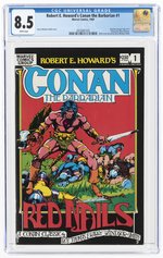 ROBERT E. HOWARD'S CONAN THE BARBARIAN #1 1983 CGC 8.5 VF+.