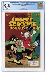 WALT DISNEY'S UNCLE SCROOGE & DONALD DUCK #1 JANUARY 1998 CGC 9.4 NM.