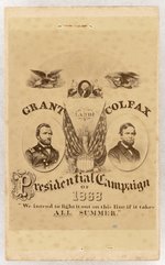 GRANT AND COLFAX 1868 JUGATE CDV.