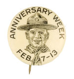 BOY SCOUT EARLY "ANNIVERSARY WEEK FEB. 7-13" FROM HAKE COLLECTION & CPB.